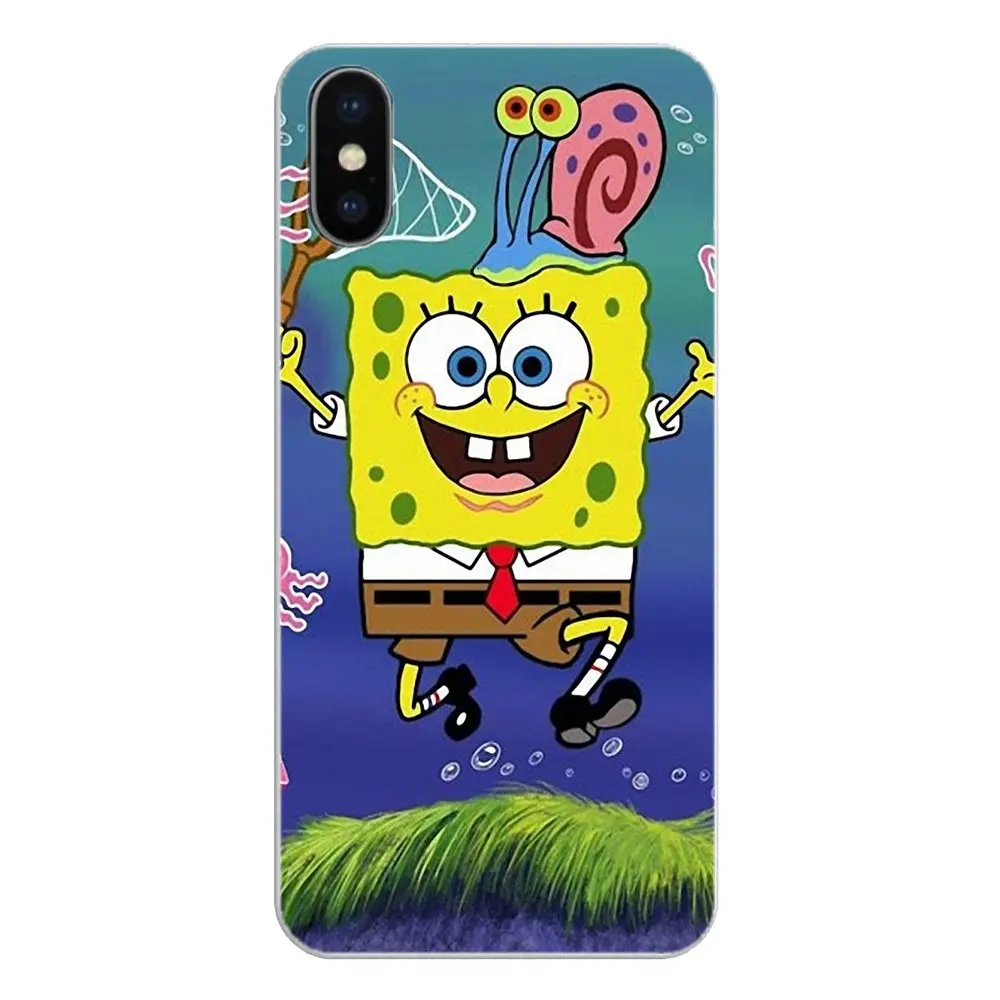 Прозрачные мягкие чехлы для Motorola Moto X4 E4 E5 G5 G5S G6 Z Z3 G3 C Play Plus Губка Боб смешной |