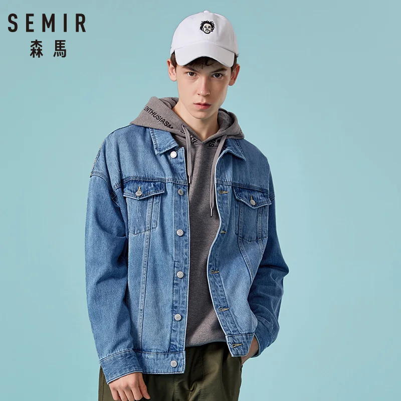 Мужская джинсовая куртка SEMIR Плотная хлопковая в ковбойском стиле верхняя одежда