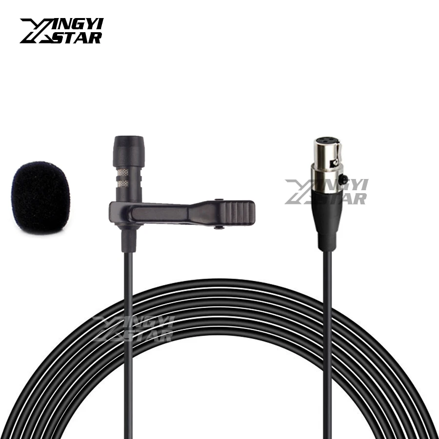 Профессиональный петличный микрофон Mini XLR 3 Pin TA3F с зажимом для лацкана