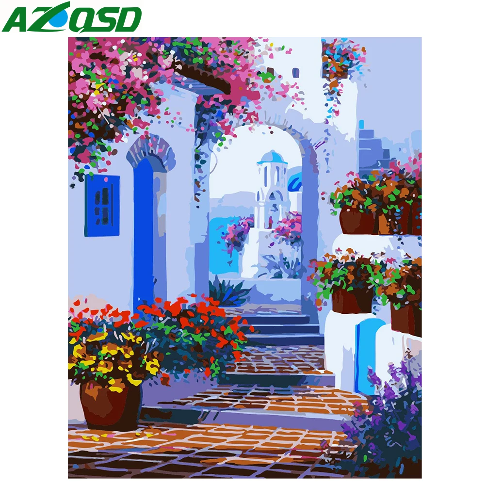 AZQSD DIY картина по номерам современное домашнее настенное художественное