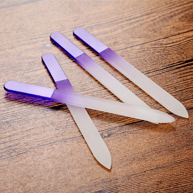 4 шт. стеклянные пилки для ногтей TKGOES|glass nail file|crystal glass filenail file |
