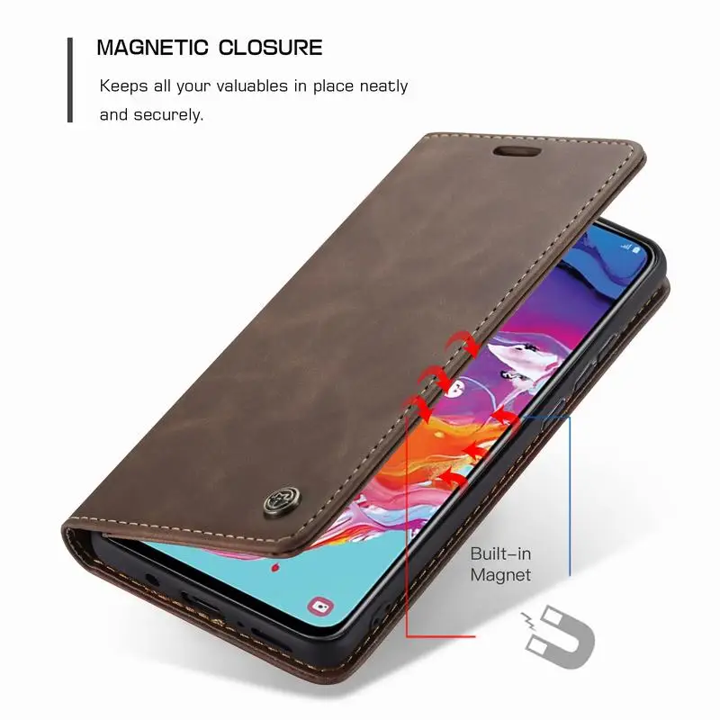 Магнитный флип чехол для Oneplus 7 Pro кожаный кошелек One Plus телефона 1 + 7Pro CaseMe ретро