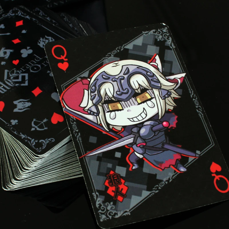 Япония Аниме FGO судьба/ночь судьба/Grand для Черный покер Сабер Жанна д 'Арк карточки на костюм косплэй игры подарки