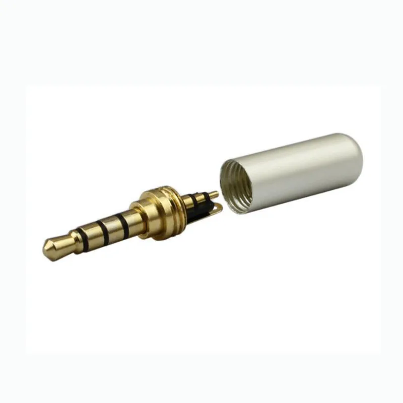 Аудиоразъем для наушников 2 шт. 3 5 мм 4 секции полностью медная сварочная