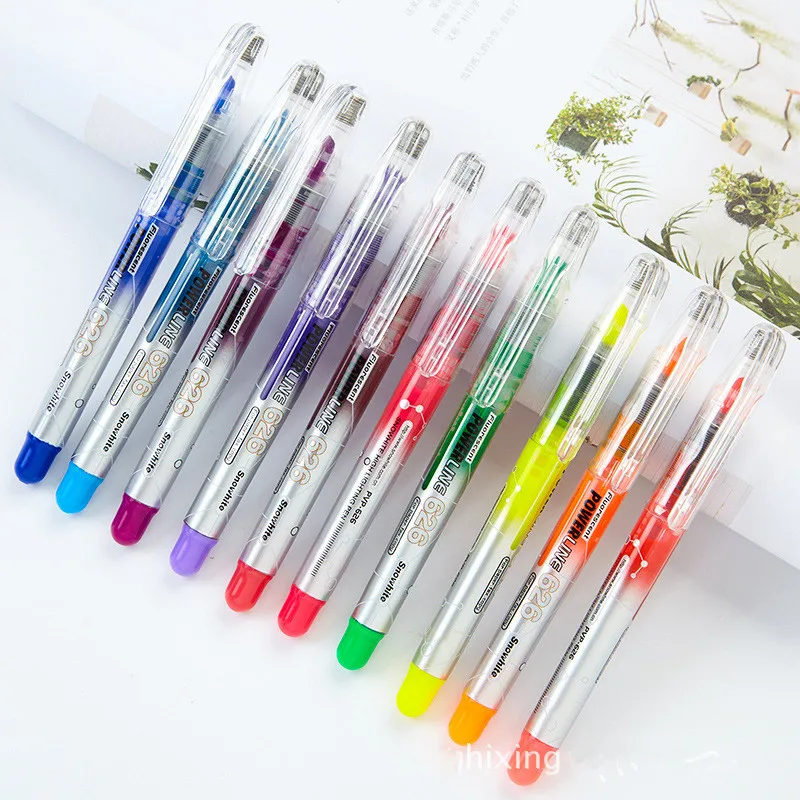 Color straight liquid highlighter pen student marker Any combination of 10 colors Office stationery Supplies | Канцтовары для офиса