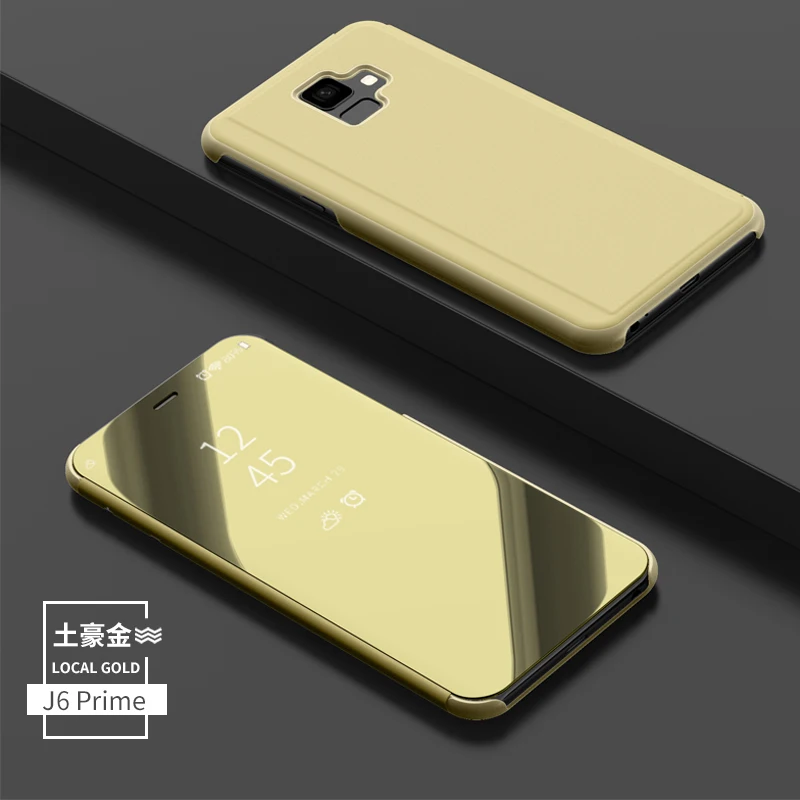 Зеркало С Откидывающейся Крышкой и зеркальной поверхностью для samsung galaxy A7 2018