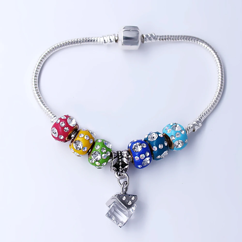 Новая мода DIY Европейские Бусины с большим отверстием подвесные стразы