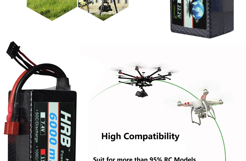 HRB Lipo RC батарея 3S 11,1 V 6000mAh 50C T Deans XT60 TRX EC5 жесткий чехол RC автомобили Грузовик Лодка Вертолет Самолет Квадрокоптер запчасти