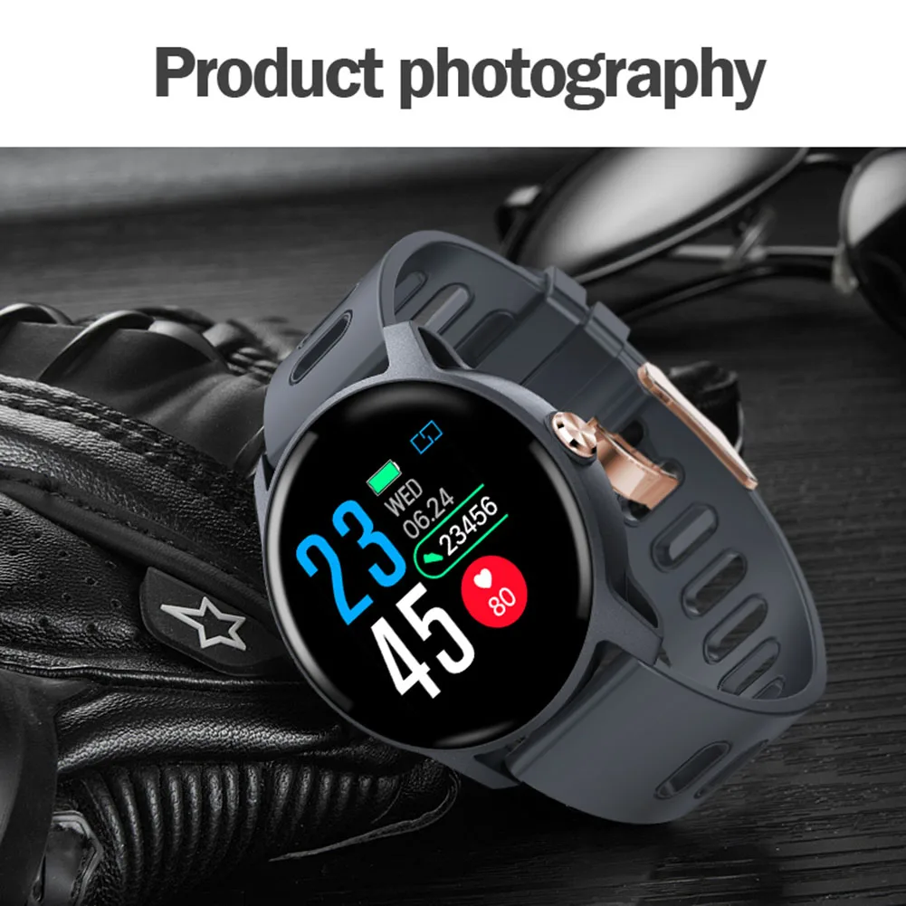 Мужские умные часы S 08 SENBONO IP68 фитнес-трекер пульсометр Шагомер Smartwatch для Android IOS черный водонепроницаемый телефон