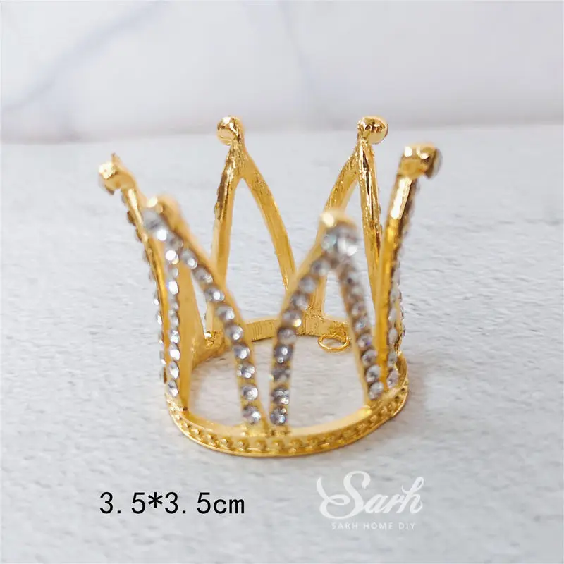 Crown Слон, обезьяна, животные, топперы для торта, с днем рождения, золотые буквы, украшение для детского дня рождения, вечерние принадлежности для выпечки, прекрасные подарки - Цвет: Crown