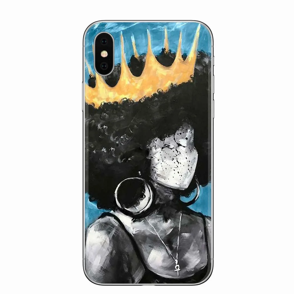 Для девочек черного цвета Magic рок меланина попсовое королева чехол для Apple iPhone X 7 8