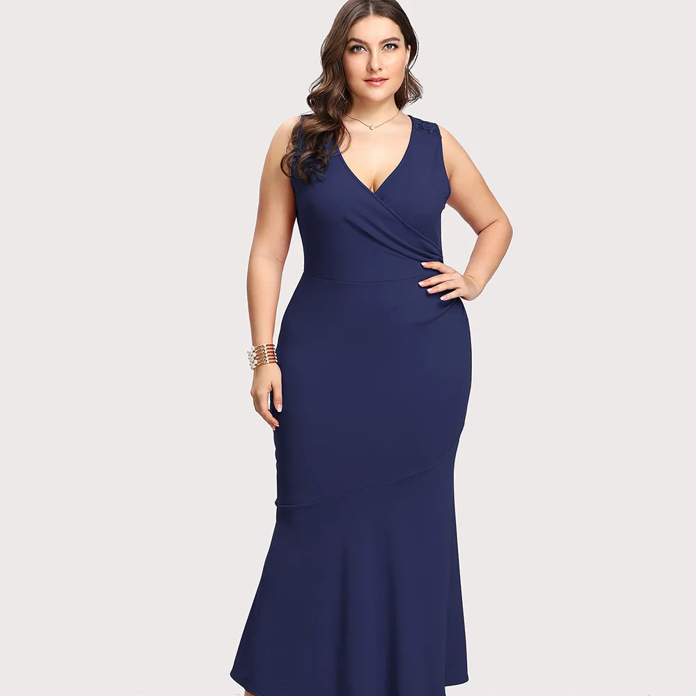 Большие размеры 5XL 2019 женское модное кружевное платье элегантные модные длинные