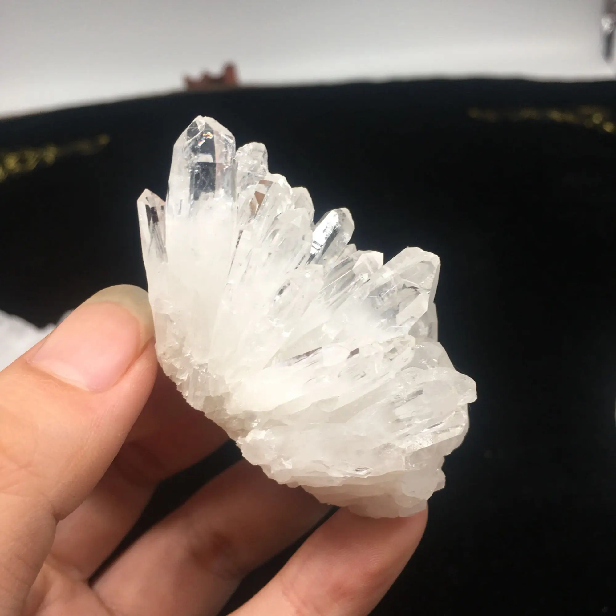 Топ 100% естественные белые прозрачные кристаллы кварца кластерный минеральный