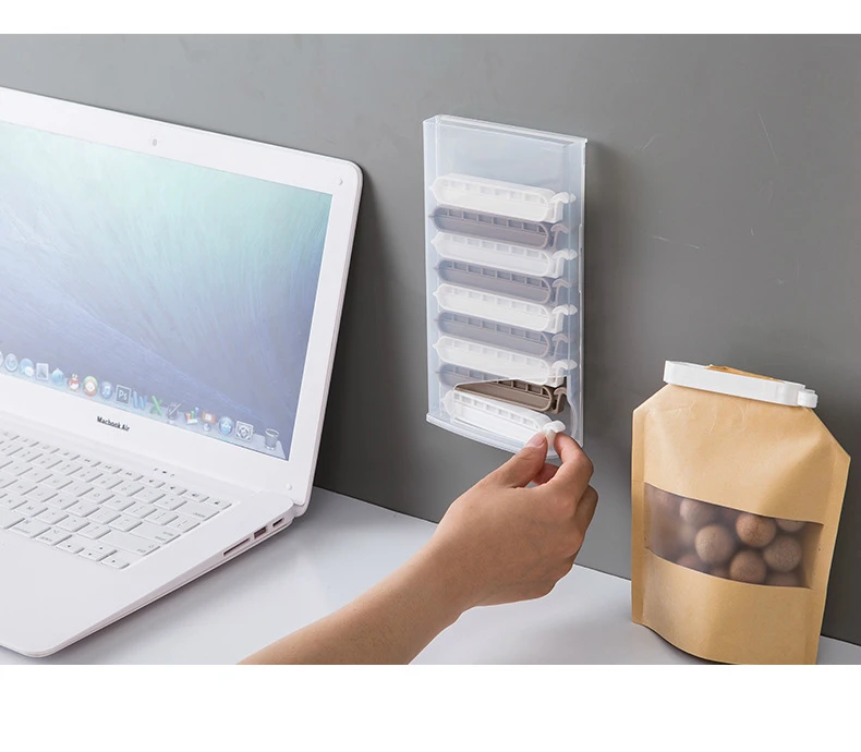 Kitchen gadgets food clip home organization and storage sealing clip bag caps kitchen things package resealer bag clips plastic