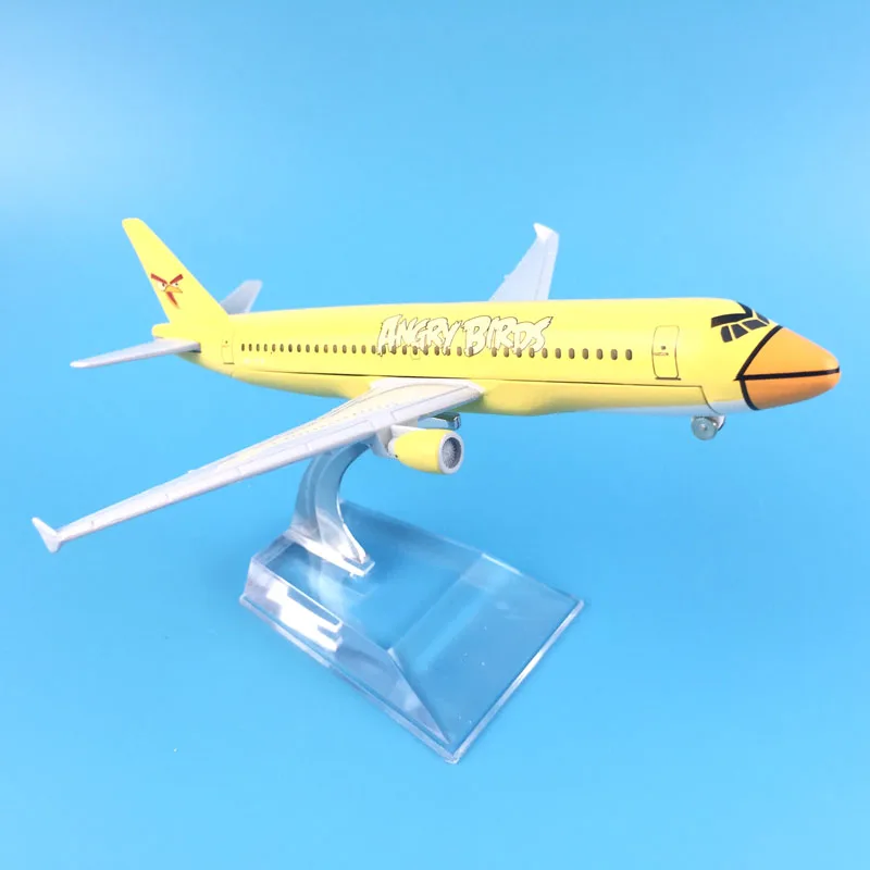Бесплатная доставка 16 см YELLOWE ANGRY FLYING BIRDS металлический сплав модель самолета