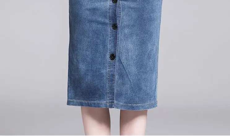 

Denim Office Work Dress Women 2019 Spring Autumn Long sleeve New Bodycon blue jeans Dresses Fashion Pencil cowboy Dress Female