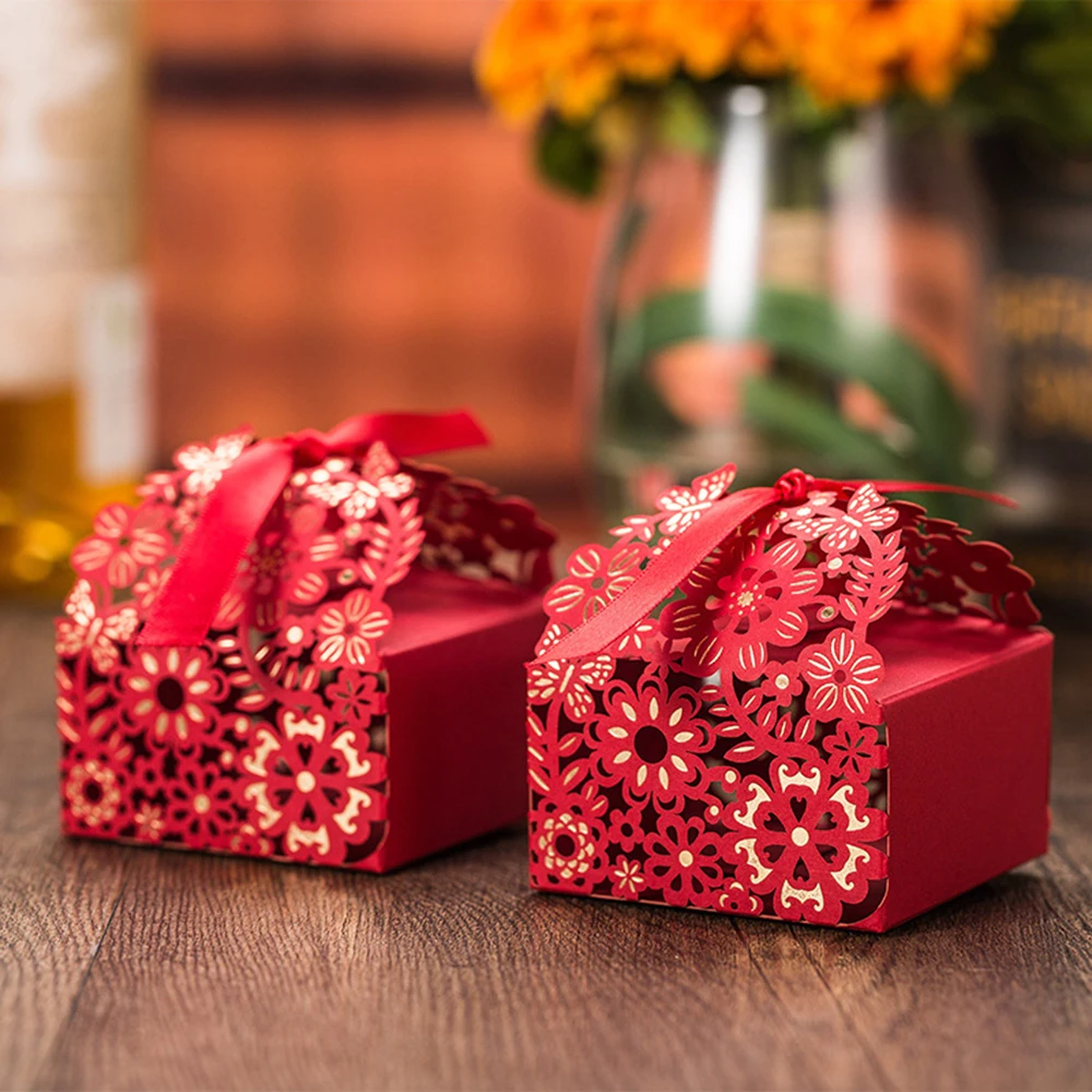 Креативный полый конфетный подарок любимые коробки с лентой Свадебные