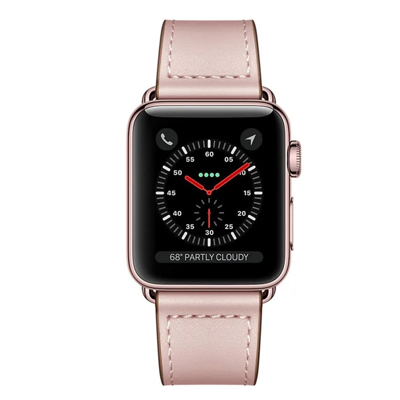 Спортивные Ремешки для наручных часов Apple Watch Series 4 ремешок 42 мм 44 мм кожаный ремешок сменный наручный ремешок для наручных часов iWatch серии 1/2/3 38 мм 40 мм
