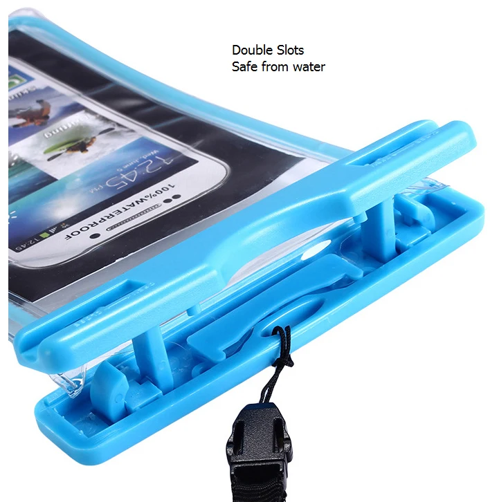 

Universal waterproof phone bag transparent touchable pouch beach Underwater for outdoor sports