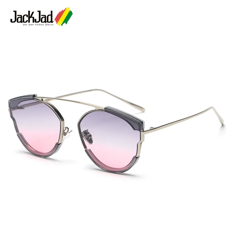 

Солнечные очки JackJad S31067 женские, крутые модные солнцезащитные аксессуары в европейском и Европейском стиле, брендовые дизайнерские очки с з...