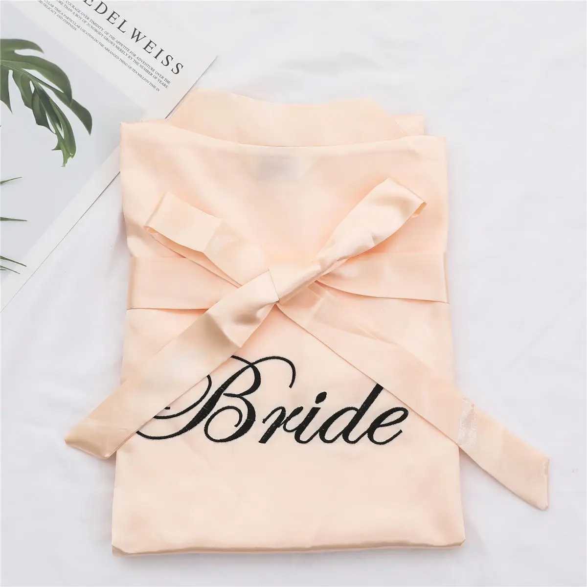 Bride 3 Шелковый атлас невесты халат атласный платье фрейлины одеяние Халаты Для женщин Свадебное кимоно сексуальная ночная рубашка платье женский халат - Цвет: Bride 3