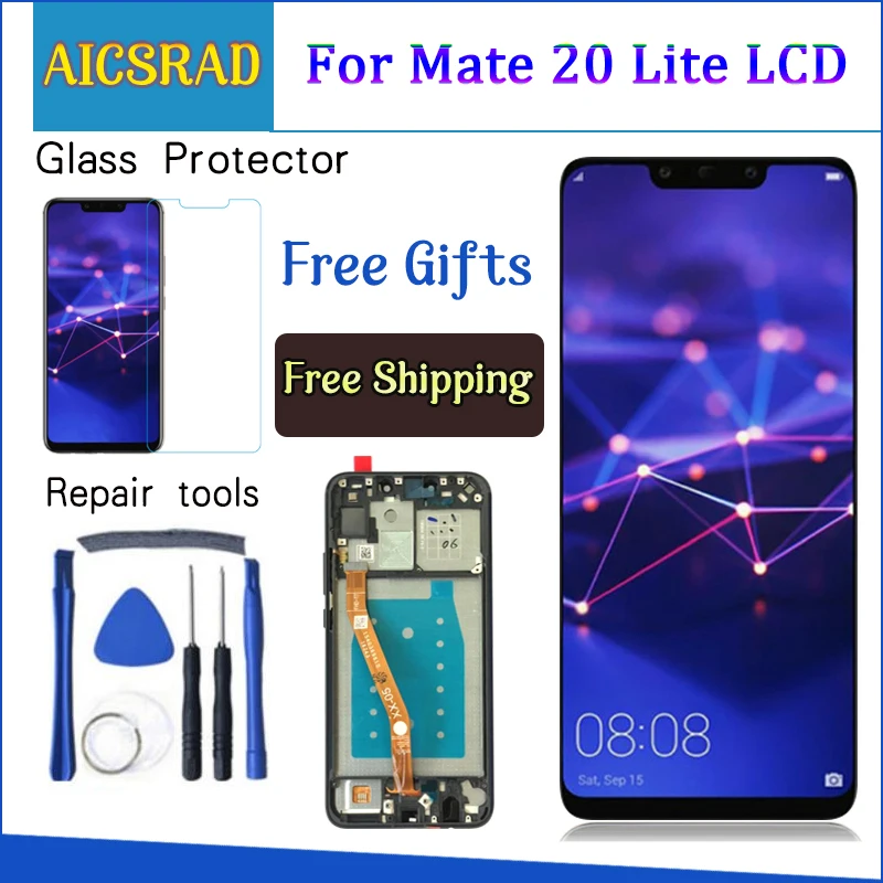 Новый ЖК дисплей для Huawei mate 20 lite с сенсорным экраном и дигитайзером в сборе замена