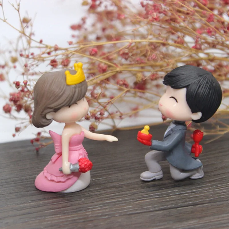 Романтическое предложение фигурки для влюбленных подарок вечерние украшения