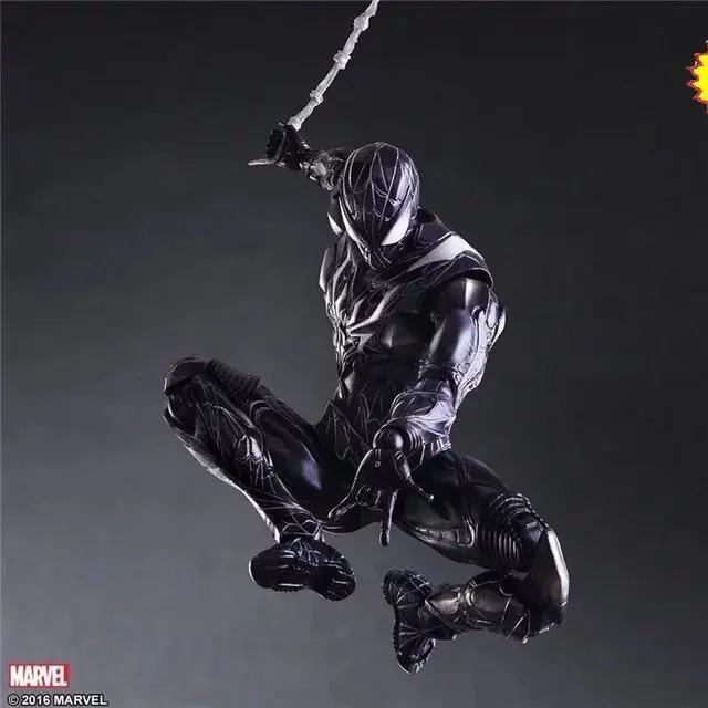 2017 Играть искусств 28 см Marvel Evil Black Edition Человек паук Super Hero выпускников Мстители