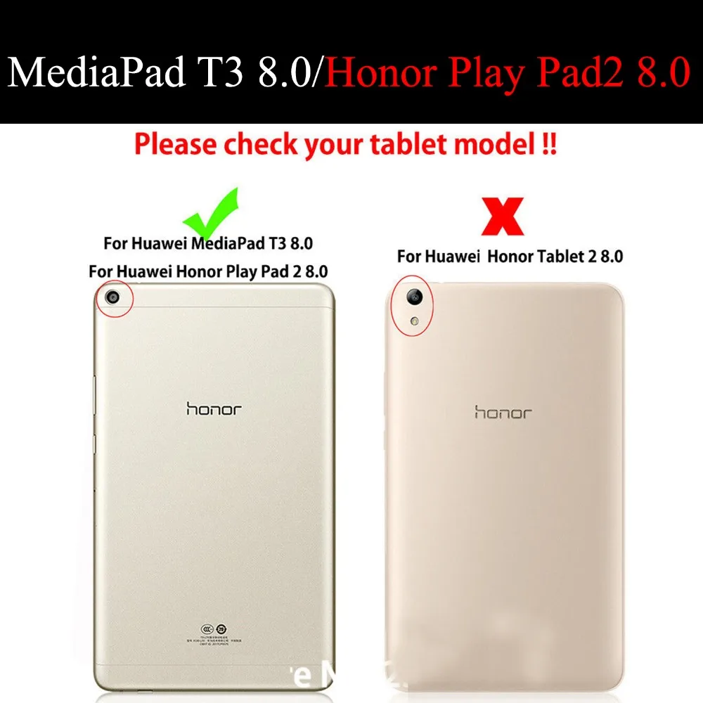 Чехол из искусственной кожи чехол для huawei MediaPad T3 8,0 Honor Play Pad 2 KOB-L09 KOB-W09 Smart Tablet Funda чехол для huawei T3 8,0 дюймов Чехол
