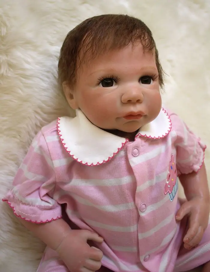 Реалистичная кукла reborn baby 18 дюймов силиконовая виниловая для новорожденных