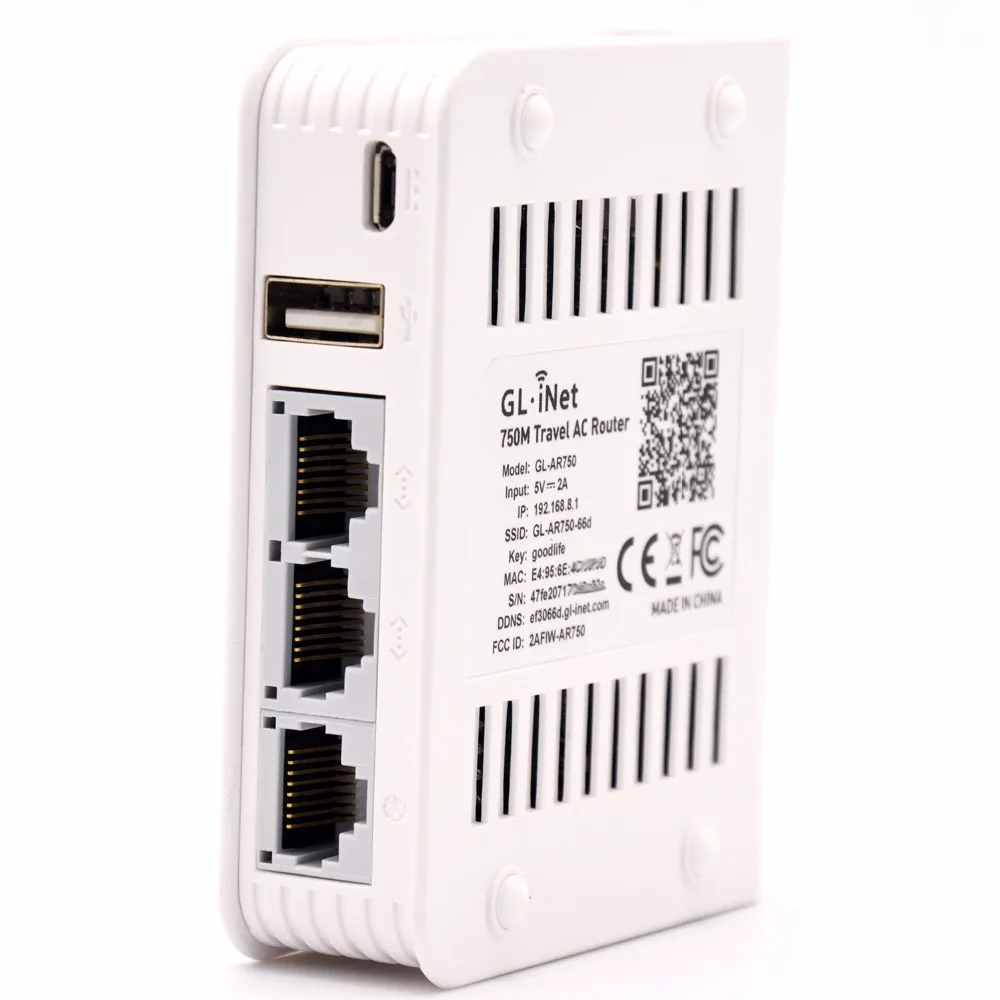 GL.iNet GL AR750 802.11ac 750 Мбит/с OPENVPN беспроводной маршрутизатор для путешествий AC Mini WiFi USB