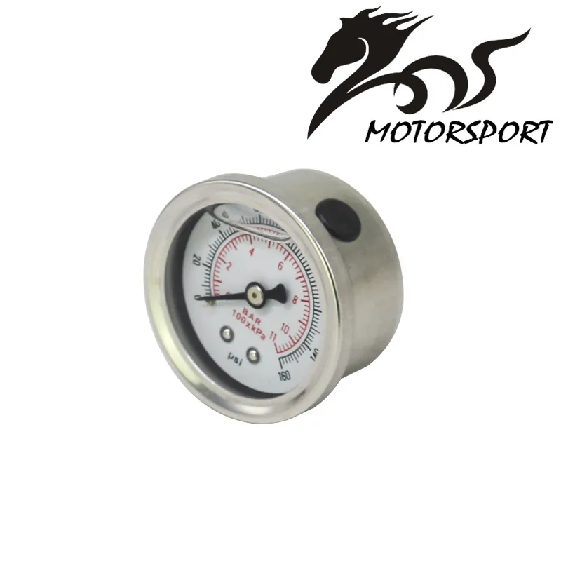 Датчик давления топлива 0-160 PSI/bar жидкое наполнение хром датчик топлива/масла |