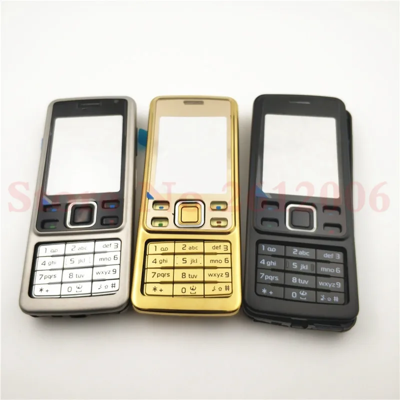 Vecmnoday 10 шт./лот чехол для Nokia 6300 полный корпус для мобильного телефона крышка батареи дверная рамка с клавиатурой