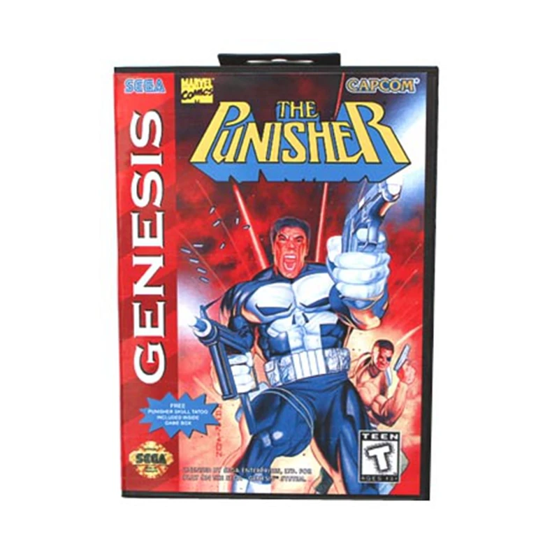 Каратель в штучной упаковке версия 16 бит MD игровая карта для sega Mega Drive и Genesis