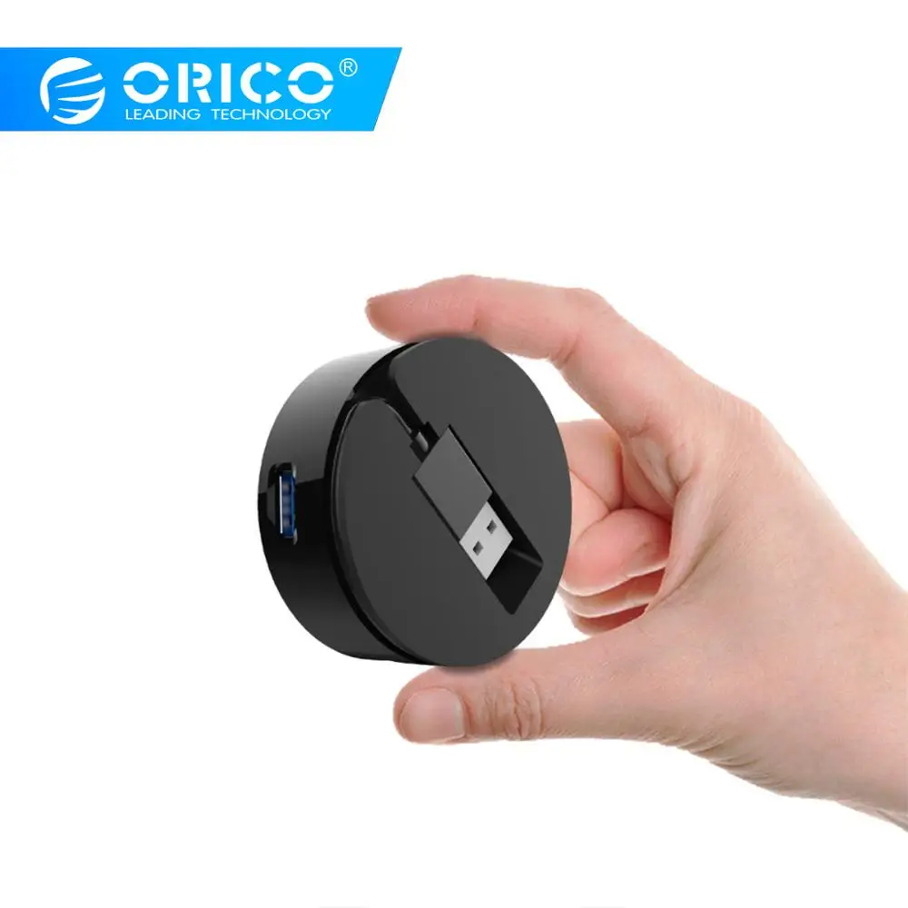 ORICO USB 3,0 концентратор супер скорость внешний 4 порта Usb разветвитель с намоткой кабеля для Macbook Air ноутбук ПК компьютер Usb концентраторы