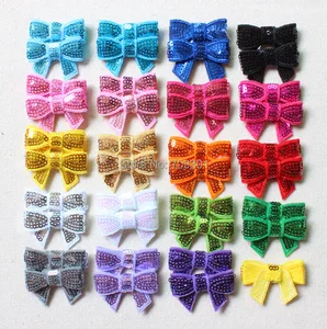 Повязка на голову для девочек, мини-повязка для волос с блестками, 100 шт.лот, 1,5 дюйма