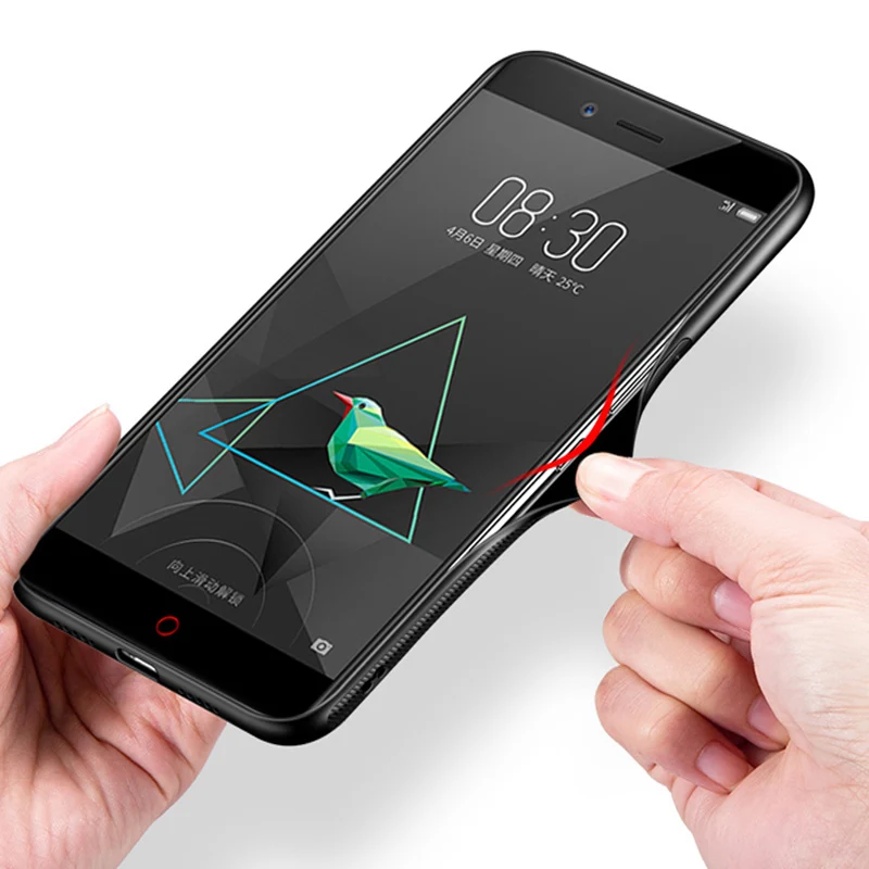 Coque для nibia Z17 мини чехол из закаленного стекла+ мягкий край крышки 5,2 ''для nibia Z 17 мини стеклянный корпус nibiaz17mini защитный чехол для телефона