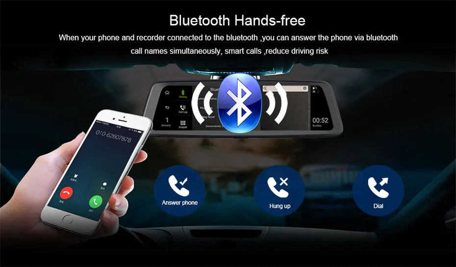 Olysine 4CH объектив камеры Android автомобильный видеорегистратор 1" сенсорный gps Navi Dash Cam 2 ГБ+ 32 ГБ ADAS wifi зеркало заднего вида dvr привод видео рекордер
