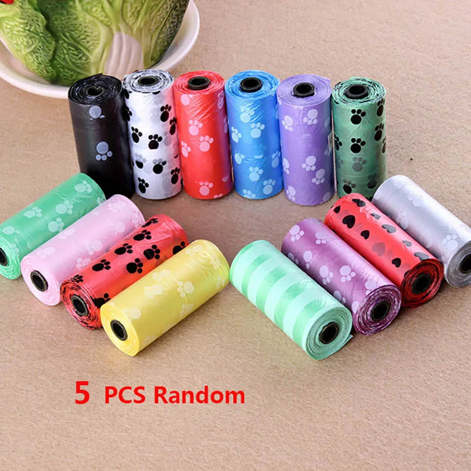5PCS Random Поводок для домашних животных, светоотражающий крепкий поводок для собак длиной 1,5 м с удобной мягкой ручкой, прочные нейлоновые поводки для тренировок - Цвет: 5PCS Random
