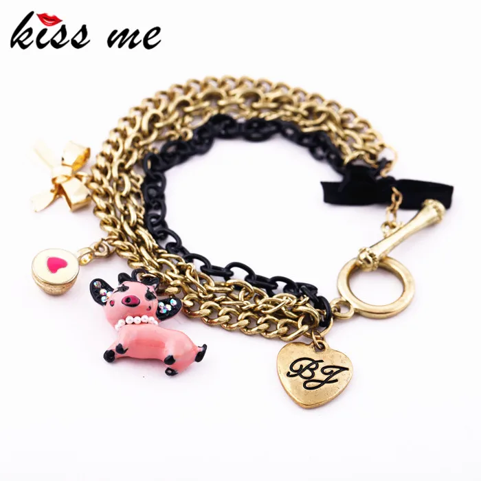 Модные модные аксессуары ленточный бант кулон женский браслет оптовая продажа с