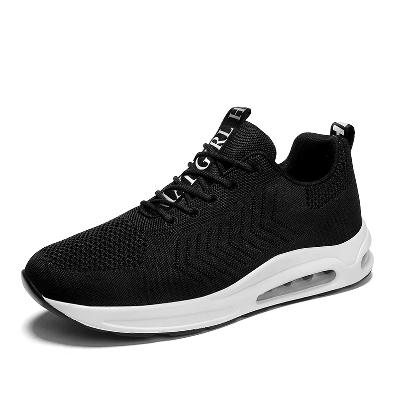 Onke мужские кроссовки для бега дышащие Flyknit Женские Кроссовки цвет черный белый