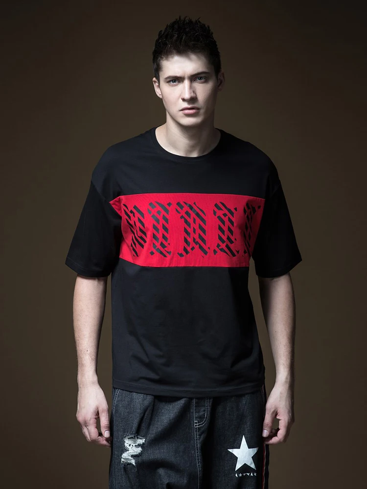 

2020 High Quality New Men's Clothing Collour Collision And Body-shaping Printed Short-sleeved T-shirt Bottom Shirt B191211117