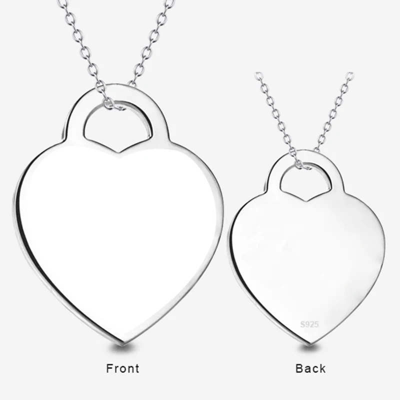 Personalized Name Photo Pendant Collar Necklace 925 Silver Custom Engraved Statment Necklaces Fashion Jewelry Bijoux For Women | Украшения