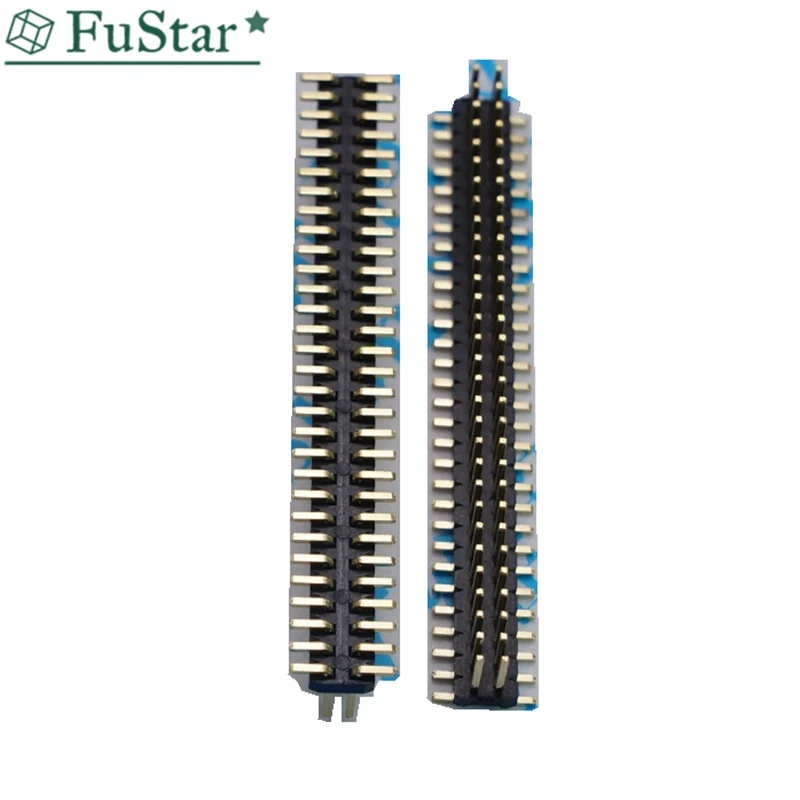 2x40 штифтов двухрядные 2 54 мм Шаг SMD игла штыревой штырь все медные позолоченные 2*2 3
