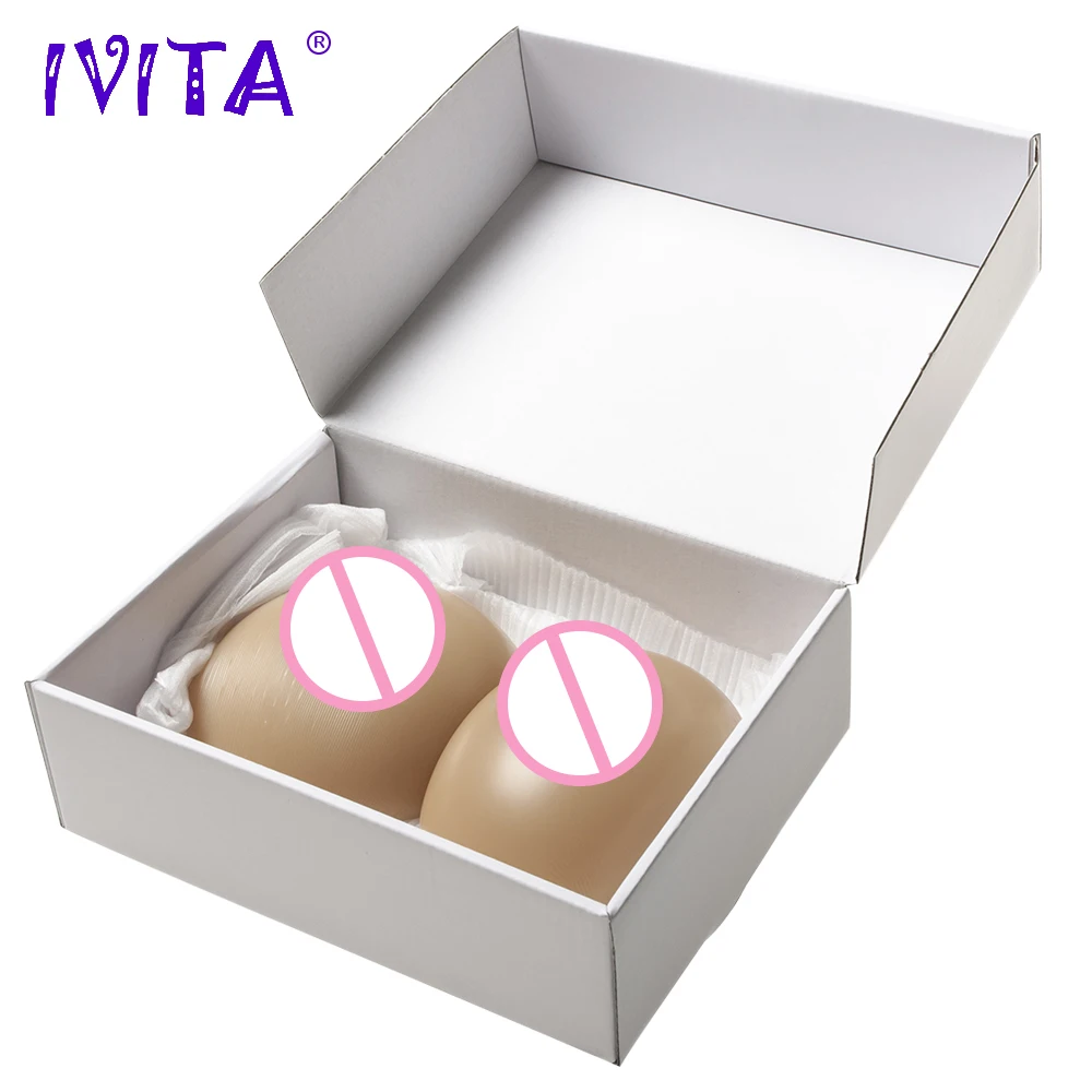 IVITA 500g Realistic Silicone Breast Forms Fake Boobs For Crossdresser Shemale Mastectomy Enhancer Cosplay Christmas Gift |
