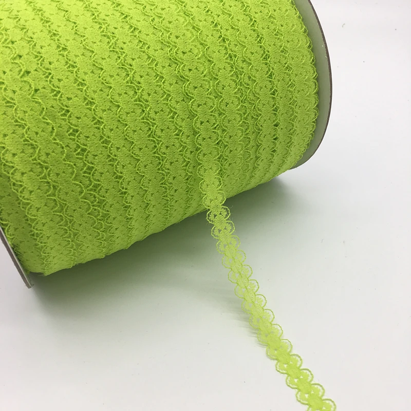 Light green 10 ярдов/партия 5/"(15 мм) Высококачественная Кружевная Ткань Хлопок Вышитая Сетка кружевная отделка ткань лента DIY африканская кружевная ткань - Цвет: Light green
