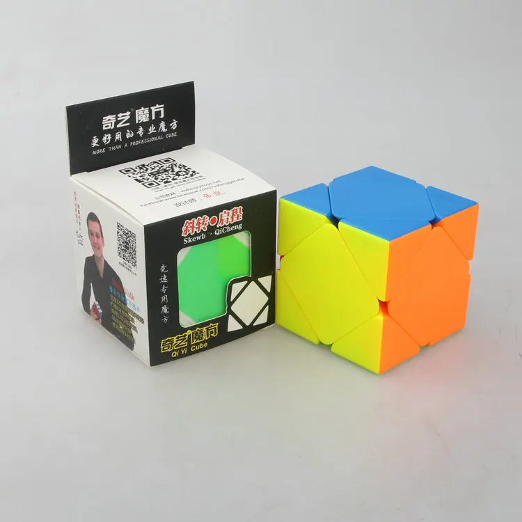 Mofangge Qicheng Skew cube Черный/Stickerless Cube Puzzle Stickerless Подарочная идея для X'mas birthday