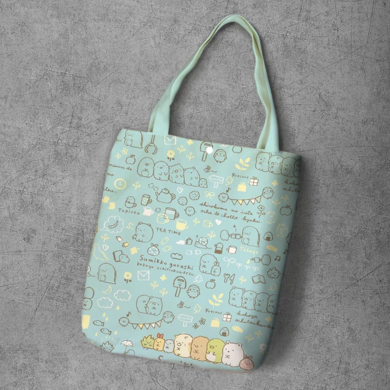 IVYYE Sumikko gurashi, модная, аниме, складная, Холщовая Сумка для покупок, повседневные сумки на плечо, настраиваемая Сумка-тоут, женская, для девочек, Новинка - Цвет: Image Color