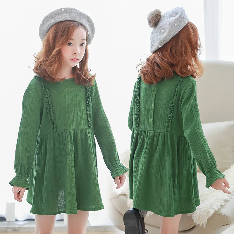 Вечернее платье для девочек детское осеннее принцессы с длинным рукавом