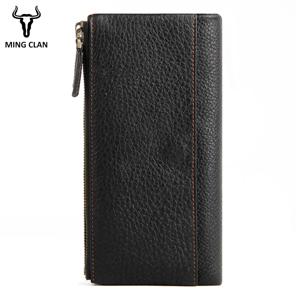 Genuine Leather Women Wallet Female Long Clutch Lady Wallets Portomonee Rfid Luxury Brand Money Bag Magic Zipper Coin Purse